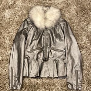 Metallic pewter jacket